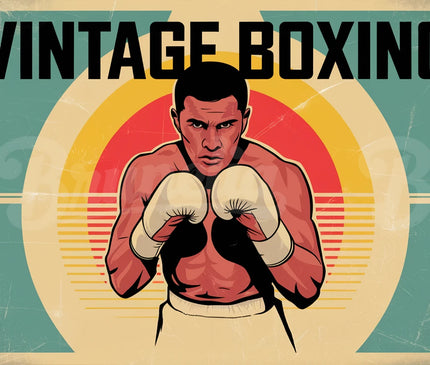 affiche boxe vintage