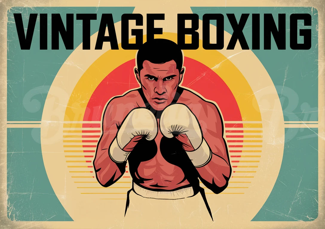affiche boxe vintage