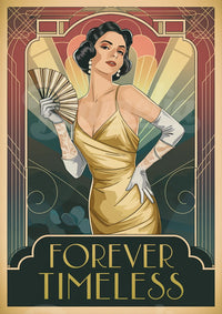 Affiche femme élégante années 1950 Forever Timeless