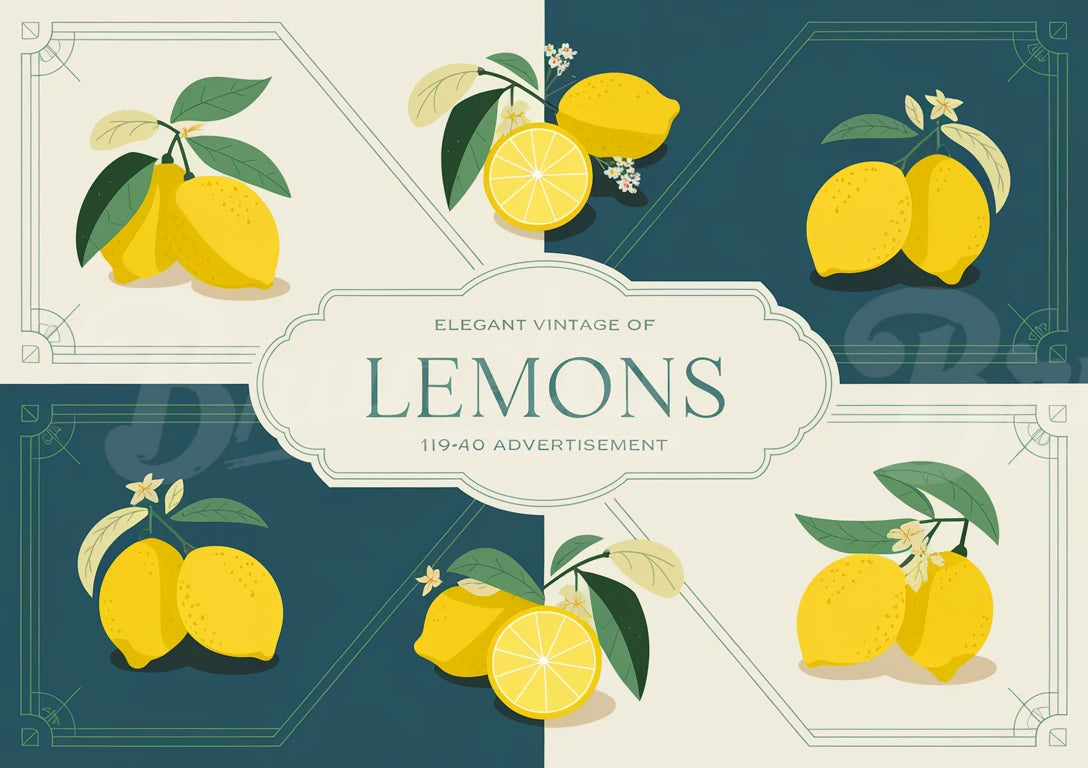 affiche citron vintage