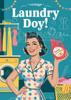Affiche femme rétro lessive année 1950