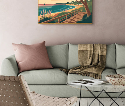 affiche vintage plage