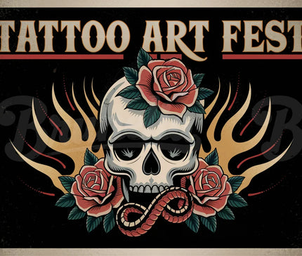 affiche tatouage vintage