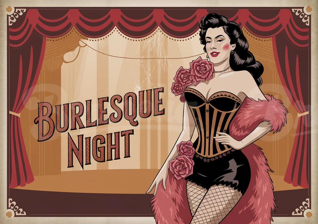 Affiche affiche burlesque vintage