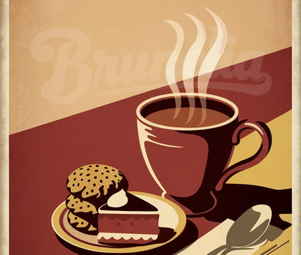 Affiche pause gourmande rétro