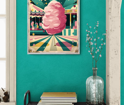 Affiche sucre filé rétro