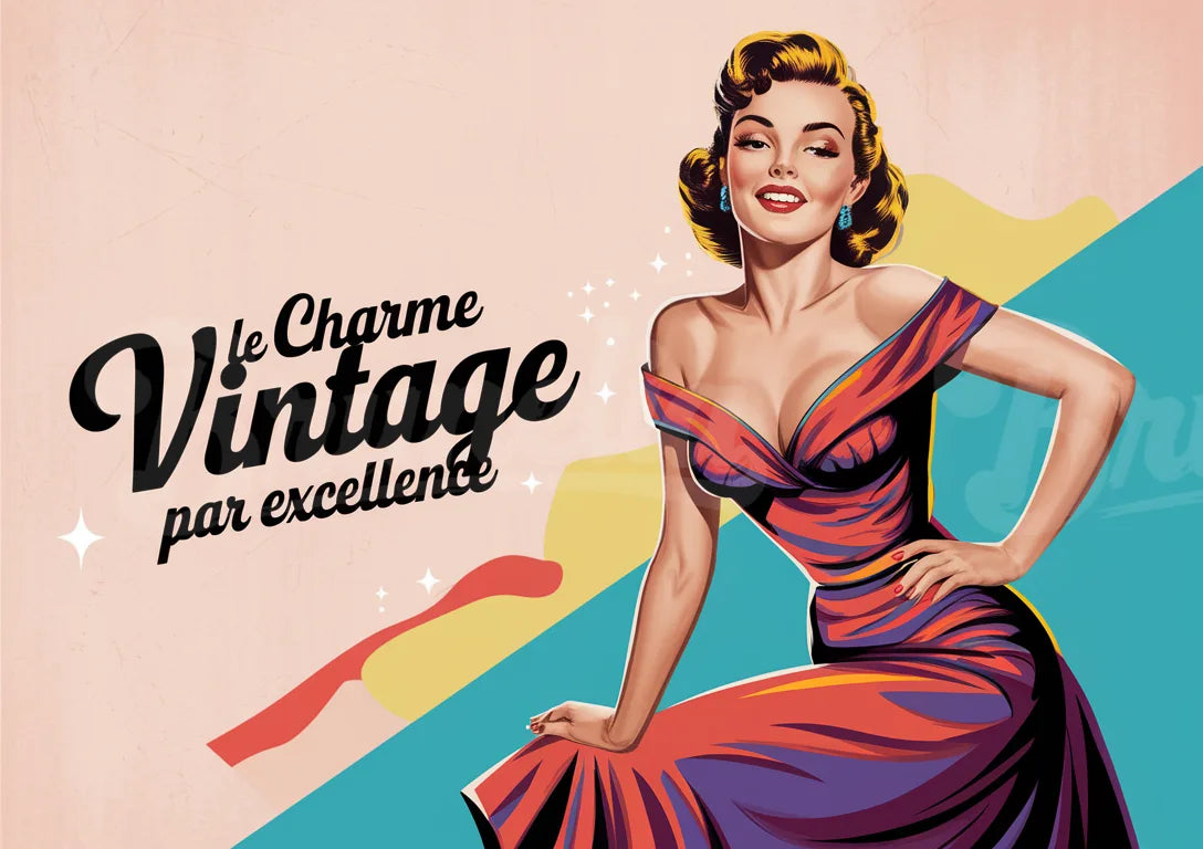affiche femme vintage