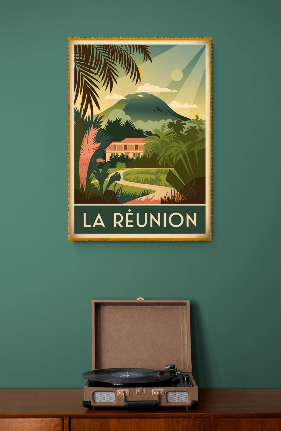 affiche vintage île de la réunion