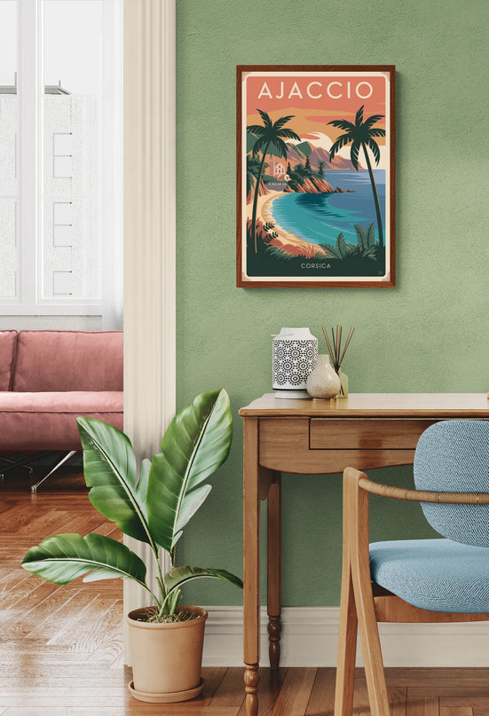 Affiche vintage Ajaccio