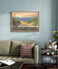 Affiche Charente-Maritime côte atlantique style années 1930