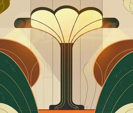 Affiche lampe liseuse vintage