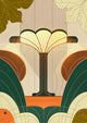 Affiche lampadaire art déco géométrique années 1930