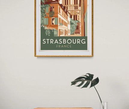Affiche vintage Strasbourg copie
