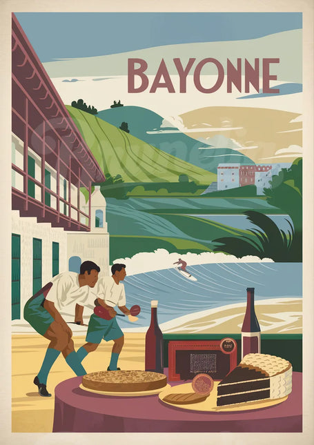 affiche déco vintage Pays Basque
