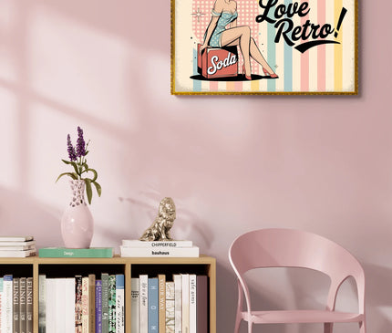 Affiche vintage silhouette rétro