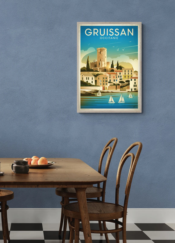affiche vintage gruissan