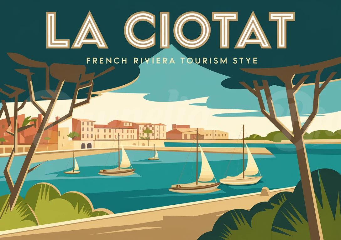 affiche la ciotat vintage