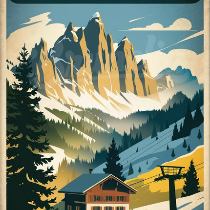 affiche montagne vintage 1