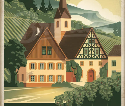affiche vintage alsace