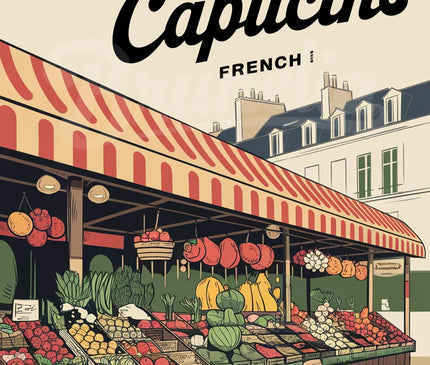 Affiche marché des Capucins vintage