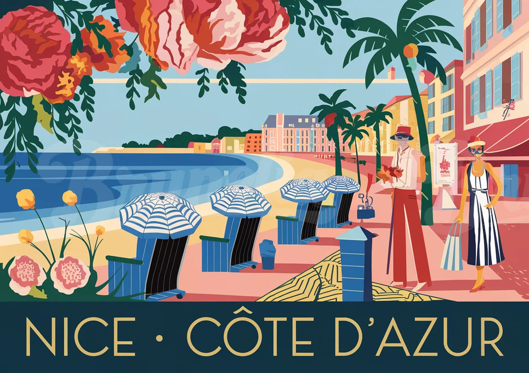 affiche vintage nice