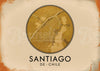 Affiche carte de Santiago Chili style rétro