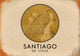 Affiche carte de Santiago Chili style rétro