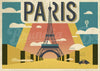 Affiche Eiffel rétro Art déco style années 1920