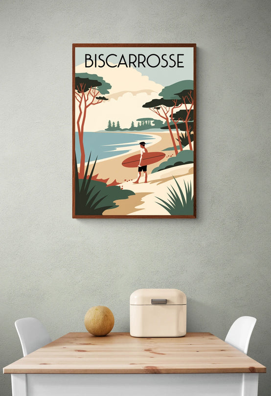 affiche vintage biscarrosse
