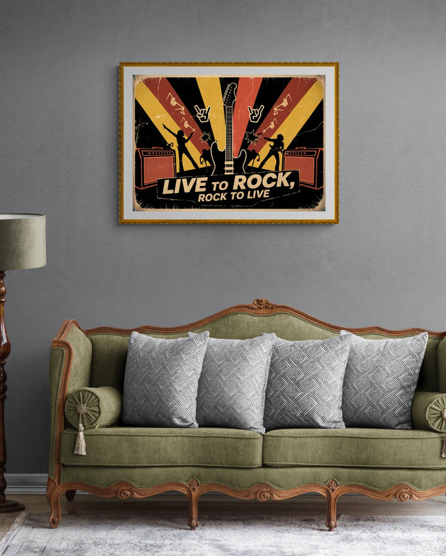 affiche rock vintage