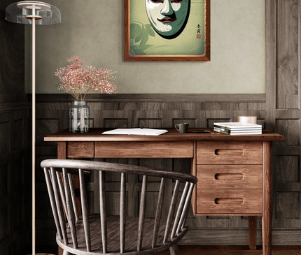 Affiche vintage masque de Nô