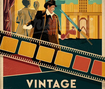 Affiche vintage pellicule cinéma