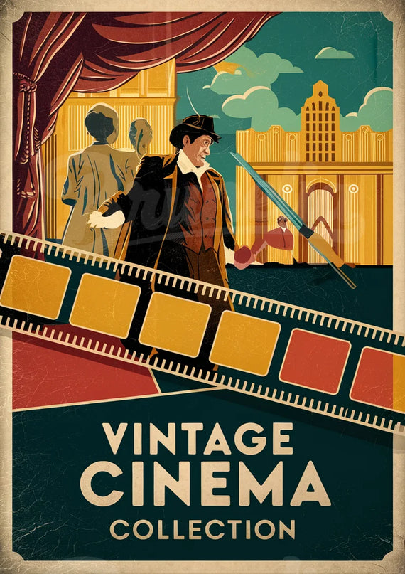 Affiche vintage pellicule cinéma