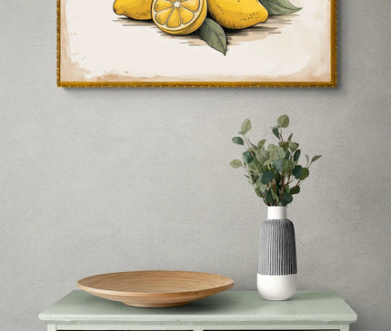 Affiche citron jaune vintage