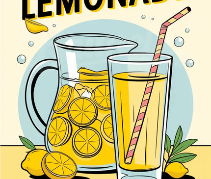 Affiche limonade fraîche vintage