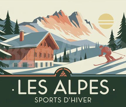 affiche alpes vintage