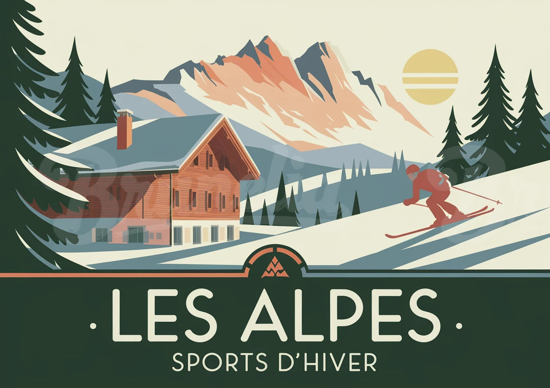 affiche alpes vintage