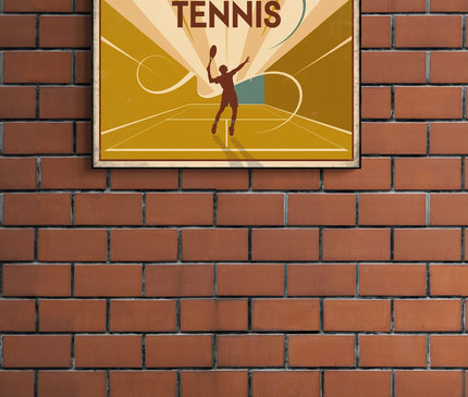 affiche de tennis rétro