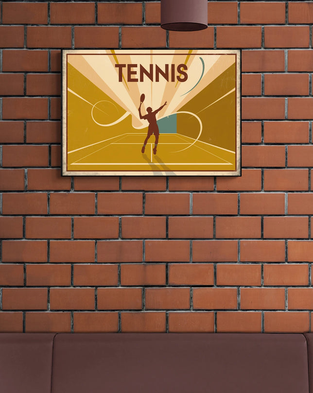 affiche de tennis rétro