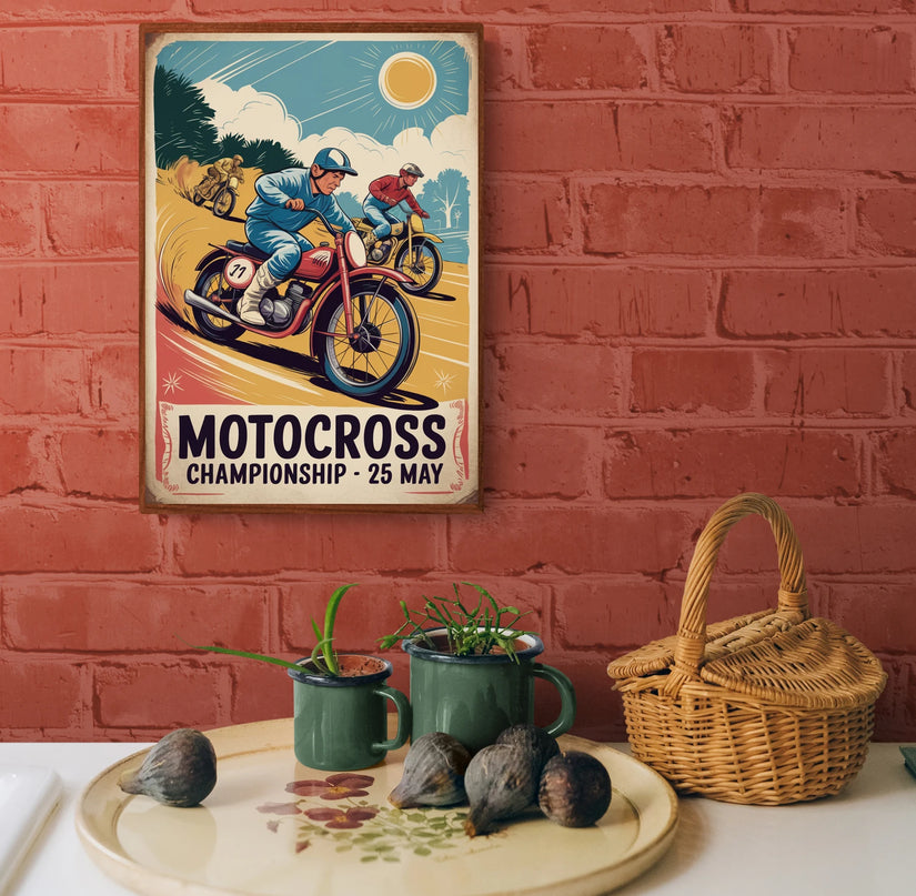 affiche motocross vintage