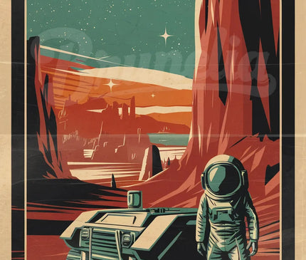 Affiche vintage planète rétro