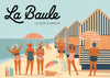 Affiche La Baule Côte d'Amour baigneurs cabines bain
