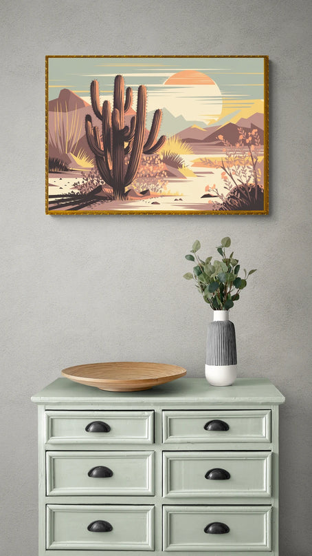affiche vintage cactus