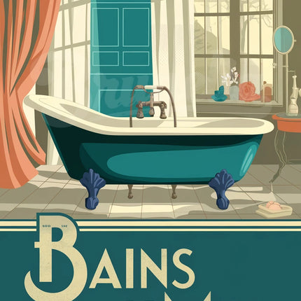 affiche bain rétro copie