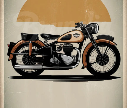 affiche vintage moto