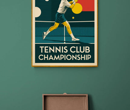 Affiche vintage affiches illustrées tennis