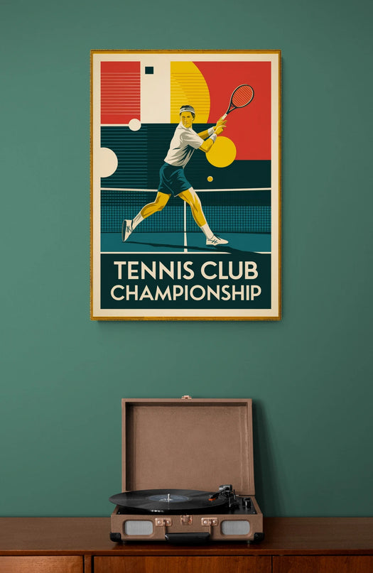 Affiche vintage affiches illustrées tennis