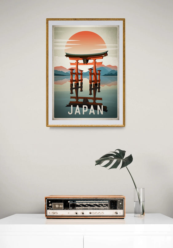 affiche japonaise vintage minimaliste