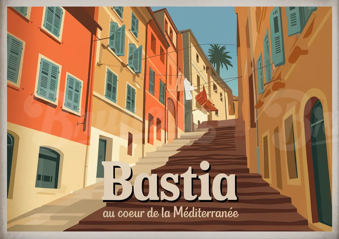 Affiche vintage Bastia