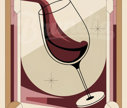 Affiche verre de vin bistrot vintage